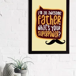 eCraftIndia Cream-Coloured & Brown Quote Satin Matt Textured UV Art Painting-picture-44