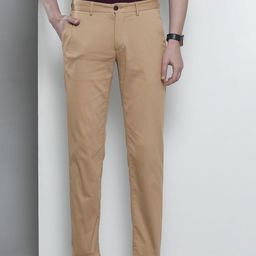 Tommy Hilfiger Men Khaki Tapered Fit Solid Regular Trousers-image-48