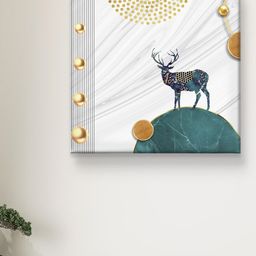 Myntra Elegant Homes White & Gold-Toned Deer Canvas Wall Art-image-37