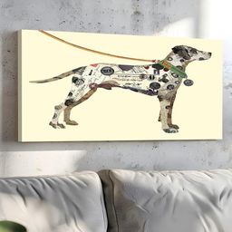 Art Street Cream & Beige Dotted Dog Canvas Painting Wall Art-image-42