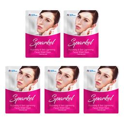 Sparkel Set Of 5 Hydrating Sheet Mask With Aloe Vera & Olive Extract-14