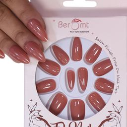 BEROMT Salon Finish Premium Glossy Press-On False Nail Tips Kit - Shade 393-17