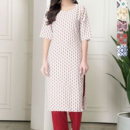 7Threads Women Pack of 6 Ethnic Motifs Printed Floral Crepe Kurta-image-81