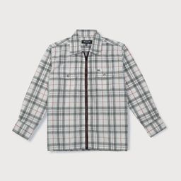 Gini and Jony Boys White Tartan Checks Checked Casual Shirt-image-34