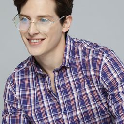 Mast & Harbour Men Purple Tartan Checks Checked Casual Shirt-image-11