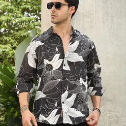 Campus Sutra Men Floral Printed Cotton Comfort Casual Shirt-picture-14