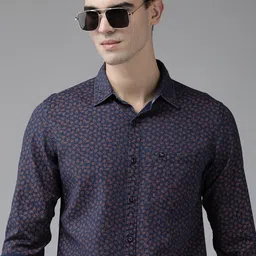 SPYKAR Men Pure Cotton Slim Fit Floral Printed Casual Shirt-picture-3