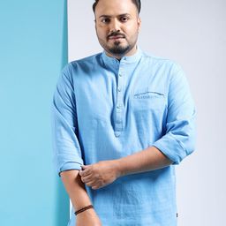 HARDSODA Band Collar Opaque Regular Fit Cotton Casual Shirt-image-98