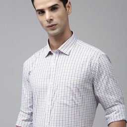 Park Avenue Slim Fit Micro Checked Pure Cotton Formal Shirt-image-13