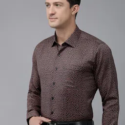 Van Heusen Slim Fit Floral Printed Pure Cotton Formal Shirt-image-27