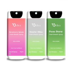 Qelica Set Of 3 Strawberry Splash Elaichi Bliss & Paan Burst Fresh Breath Spray-10g Each-2