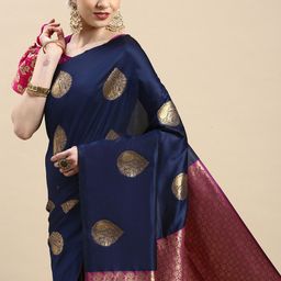 Royal Rajgharana Saree Woven Design Ethnic Motifs Zari Pure Silk Banarasi Saree-36
