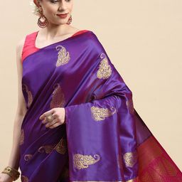 Royal Rajgharana Saree Woven Design Ethnic Motifs Zari Pure Silk Banarasi Saree-17