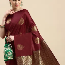 Royal Rajgharana Saree Woven Design Ethnic Motifs Zari Pure Silk Banarasi Saree-28