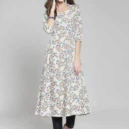 Sera Women Off-White & Black Printed Kurta with Palazzos-30