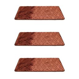 Black gold Pack 3 Brown Self Design Premium Microfiber Hive Doormats-image-83