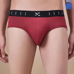 Masch Sports Pack Of 3 Low Rise Anti Microbial Basic Briefs BRF-3-SOL-EI-RED-ET-GRY-BLU-image-57