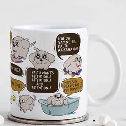 Indigifts Valentine Day White & Brown Printed Ceramic Glossy Mug 325 ml-15