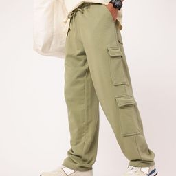 Kook N Keech Men Utility Edge Relaxed Fit Cargo Track Pants-image-63