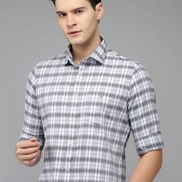 Van Heusen Sport Pure Cotton Slim Fit Opaque Checked Casual Shirt-image-117