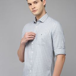 Van Heusen Sport Pure Cotton Slim Fit Opaque Checked Casual Shirt-image-127