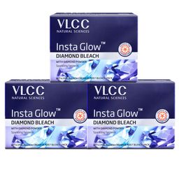 VLCC Set Of 3 Insta Glow Diamond Bleach With Diamond Powder - 60 g Each-33