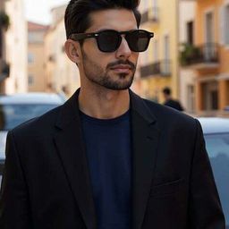 Vincent Chase Unisex Round Sunglasses with Polarised and UV Protected Lens 228650-75
