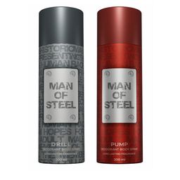 Denver Man of Steel Set of Drill & Pump Deodorant Body Spray - 127g Each-18