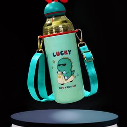 YK Green Single Stainless Steel Printed Water Bottle-540 ml-image-29