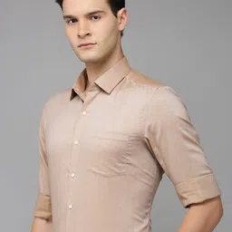 Arrow Men Self Design Manhattan Slim Fit Opaque Pure Cotton Formal Shirt-picture-9