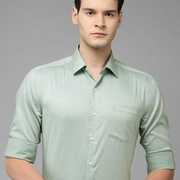 Arrow Men Self Design Manhattan Slim Fit Opaque Pure Cotton Formal Shirt-picture-47