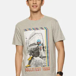 bollti Graphic Printed Round Neck Short Sleeves Pure Cotton T-shirt-picture-38