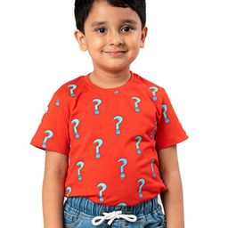 YOUMAA Boys Conversational Printed Pure Cotton T-shirt-image-57