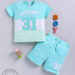 Moms Love Boys Puff Typography Printed & Striped Pure Cotton Clothing Set-image-17