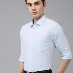 Arrow Pure Cotton Textured Manhattan Slim Fit Opaque Formal Shirt-picture-23