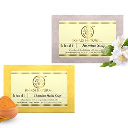 Khadi Natural Set of Chandan Haldi & Jasmine Handmade Herbal Soaps-76