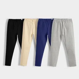Orange Sugar Infant Girls Pack Of 4 Breathable Ankle-Length Leggings-image-69