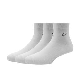 Peter England Men White Pack of 3 Cotton Above Ankle Length Socks-39