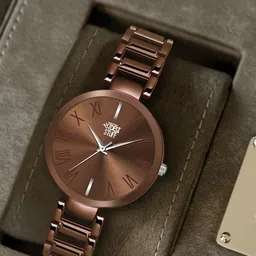SWADESI STUFF Women Brown Dial & Brown Bracelet Style Straps Analogue Watch-image-53