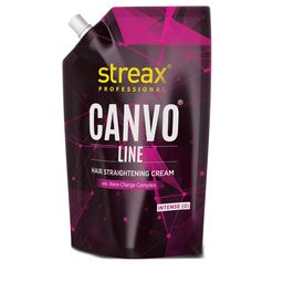 Streax Professional Canvoline Hair Straightening Cream with Kera-Charge 500 g - Intense-36