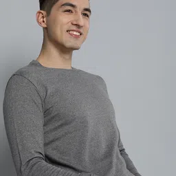 HERE&NOW Men Solid Cotton Sweatshirt-picture-29