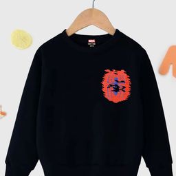KUCHIPOO Kids Spider-Man Printed Fleece Pullover Sweatshirt-image-30