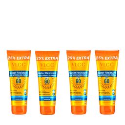 VLCC Set of 4 Water Resistant SPF 60 PA+++ Sunscreen Gel Cream - 100g + 25g Each-47