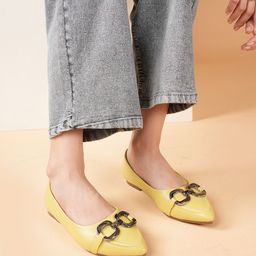 Chemistry Women Solid Ballerinas With Western - Embellished-image-35