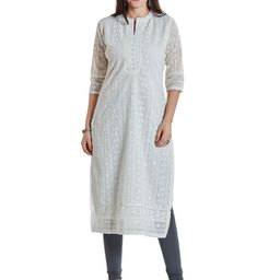Nioni Women Ethnic Motifs Embroidered Mirror Work Kurta-image-78