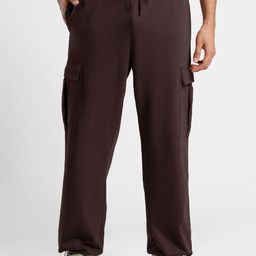 NOBERO Men Onyx Oversized Relaxed Fit Mid-Rise Joggers With Utility Box Pockets-image-45
