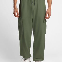 NOBERO Men Onyx Oversized Relaxed Fit Mid-Rise Joggers With Utility Box Pockets-image-47