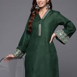 Varanga Embroidered Thread Work Kurta with Trousers-picture-39