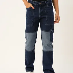 PARIS HAMILTON Relaxed Fit Heavy Fade Colourblocked Stretchable Jeans-image-77