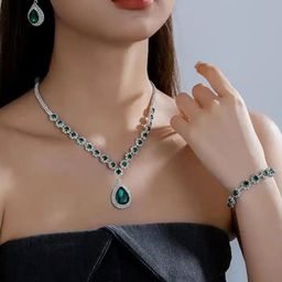 Shining Diva FashionSliver Plated Stone Studded Jewellery Set-58